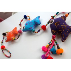 copy of Hanging decoration 3x elephant wooden beads 105 cm