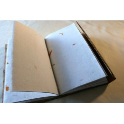 Notizbuch / Tagebuch mit verziertem Echtledereinband 23x13 cm