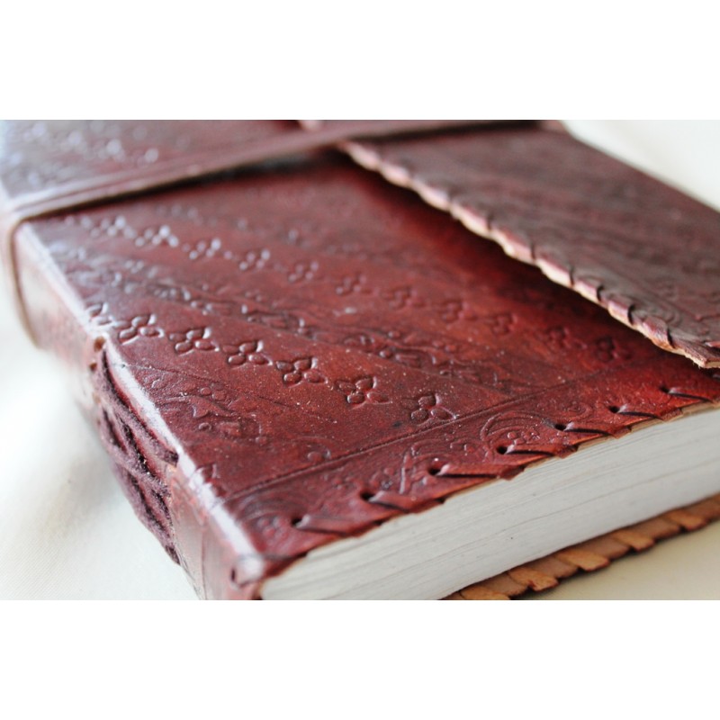 Notizbuch mit Echtledereinband 23x14 cm