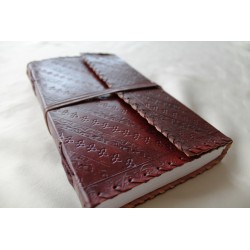 Notebook with genuine leather cover 23x14 cm