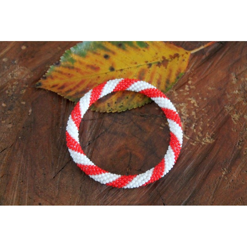 Bracelet glass beads handmade in Nepal - ARMBAND018