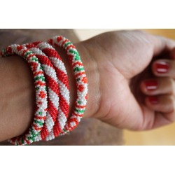 Bracelet glass beads handmade in Nepal - ARMBAND018