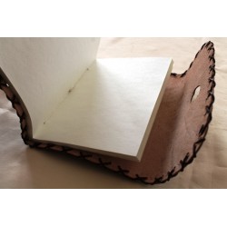 Notizbuch aus Leder mit Naturholzstift 14x18 cm