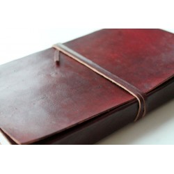 Notebook smooth leather 23x14 cm