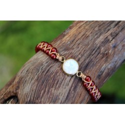 Schutzarmband Perlenarmband elegant mit kleinen 3,5 mm Rot Perlen Opal Ersatz