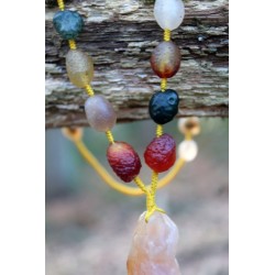 Necklace with natural stones for spiritual energy