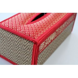 Tissue Box / Tücher Box / Kosmetiktücherbox im Thai-Stil Elefantenmuster - Tissue012
