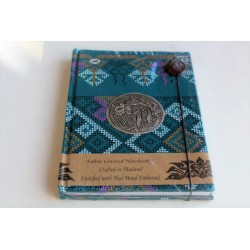 Tagebuch Notizbuch Stoff Thailand mit Elefant 19x14 cm- THAI105