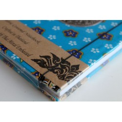 Diary notebook fabric Thailand with elephant 19x14 cm- THAI114