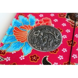 Diary notebook fabric Thailand with elephant 19x14 cm- THAI107