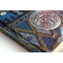 Diary notebook fabric Thailand with elephant 19x14 cm- THAI120