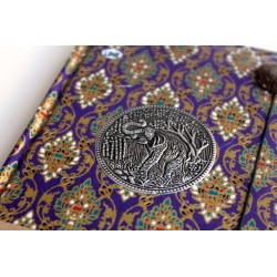 Diary notebook fabric Thailand with elephant 19x14 cm- THAI122