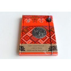 Diary notebook fabric Thailand with elephant 19x14 cm- THAI123