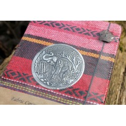 Diary fabric Thailand with elephant 15x11 cm - lined - THAI301