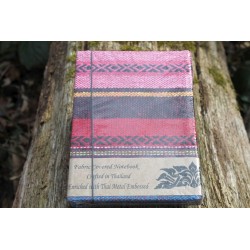 Tagebuch Stoff Thailand mit Elefant 15x11 cm - liniert - THAI301