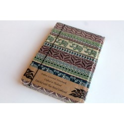 B-Ware: Tagebuch Notizbuch Stoff Thailand mit Elefant 19x14 cm- THAI191