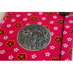 B-Ware: Diary notebook fabric Thailand with elephant 19x14 cm- THAI193