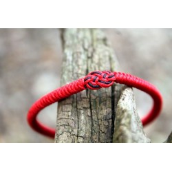 Tibetan luck bracelet lucky knot Buddhism in red