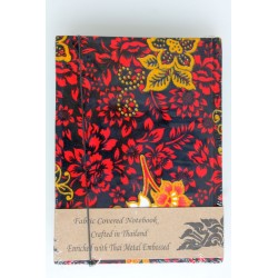 Diary fabric Thailand with elephant 15x11 cm - lined - THAI316