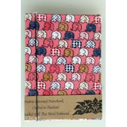 Diary fabric Thailand with elephant 15x11 cm - lined - THAI300