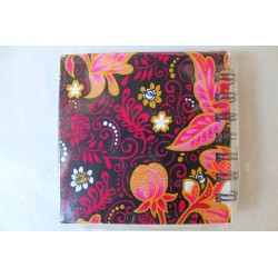 Notebook fabric Thailand with elephant spiral binding 11x11 cm - THAI-S-029