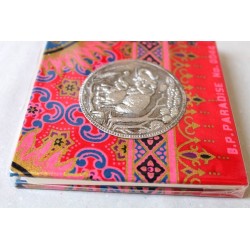Notizbuch Stoff Thailand mit Elefant Spiralbindung 11x11 cm - THAI-S-055