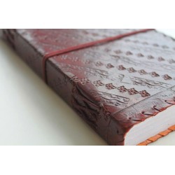 Notizbuch mit Echtledereinband 23x14 cm