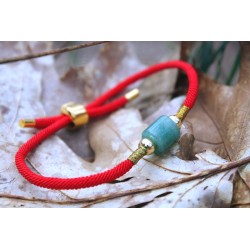 Jade Armband in Rot Erdung und Meditation