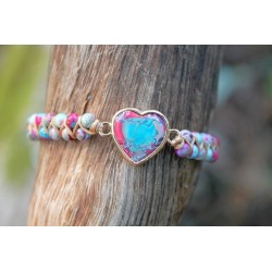 Jasper bracelet heart shape heart stone heart emotional stability