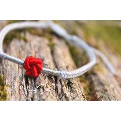 Handgemachtes tibetisches Armband mit rotem Infinity Knoten Freundschaftsarmband