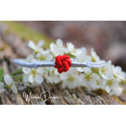 Handmade Tibetan bracelet with red infinity knot friendship bracelet
