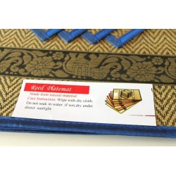 4 place mat including coaster blue