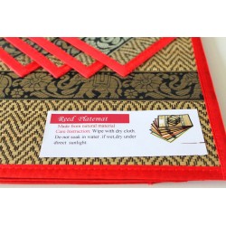 4 place mat including coaste red