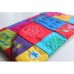 Purse pouch with embroidery - BÖRSE423