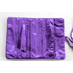 Jewelery pouch jewelery storage made of kusty silk, violett