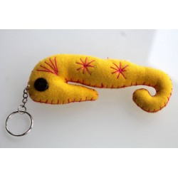Schlüsselanhänger / Anhänger Seepferdchen Gelb