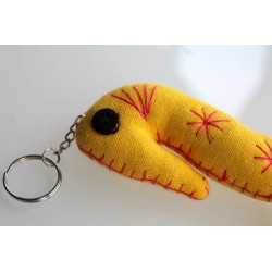 Keychain / charm seahorse yellow