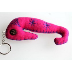 Keychain / charm seahorse pink