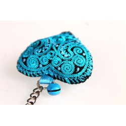 copy of Key ring with a fabric heart