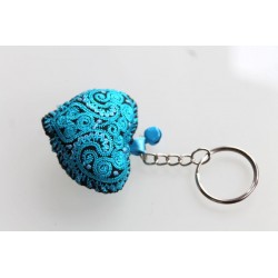 copy of Key ring with a fabric heart