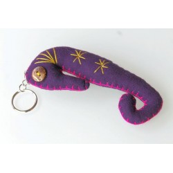 Keychain / charm seahorse violett