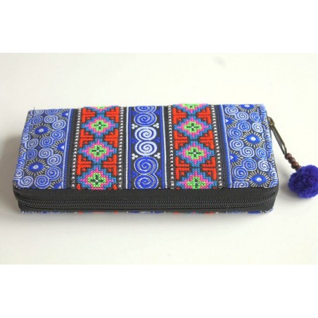 Geldbörse Brieftasche Portemonnaie groß Hmong Stoff
