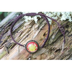 Blumenarmband Armband mit getrockneter Blume in Harz  Blütenarmband Rot