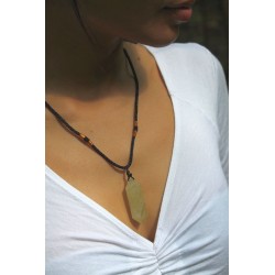 Necklace citrine pendant lucky charm protection balance grounding meditation talisman citrine chain