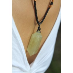 Halskette Citrin Anhänger Glücksbringer Schutz Gleichgewicht Erdung Meditation Talisman Citrinkette