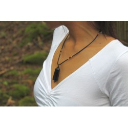 Halskette Obsidian Glücksbringer Schutz Gleichgewicht Erdung Meditation Talisman Obsidiankette