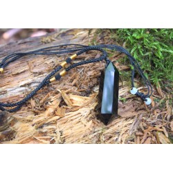 Necklace obsidian lucky charm protection balance grounding meditation talisman obsidian chain