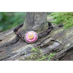 Flower bracelet bracelet with dried flower in resin flower bracelet