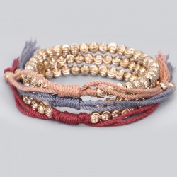 Tibetan bracelet brass beads Buddhism happiness bracelet