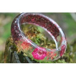Resin / resin bangle with flowers